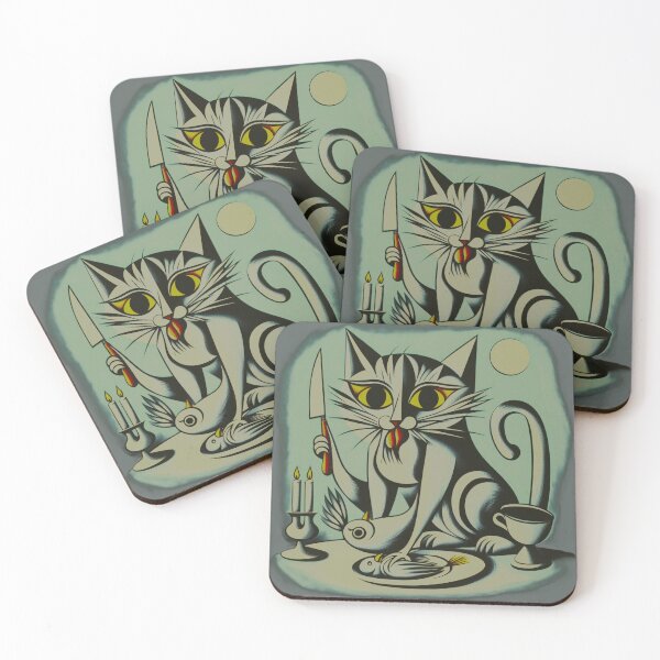 Item preview, Candle Lit Kitty Dinner designed and sold by ThatRockChic.