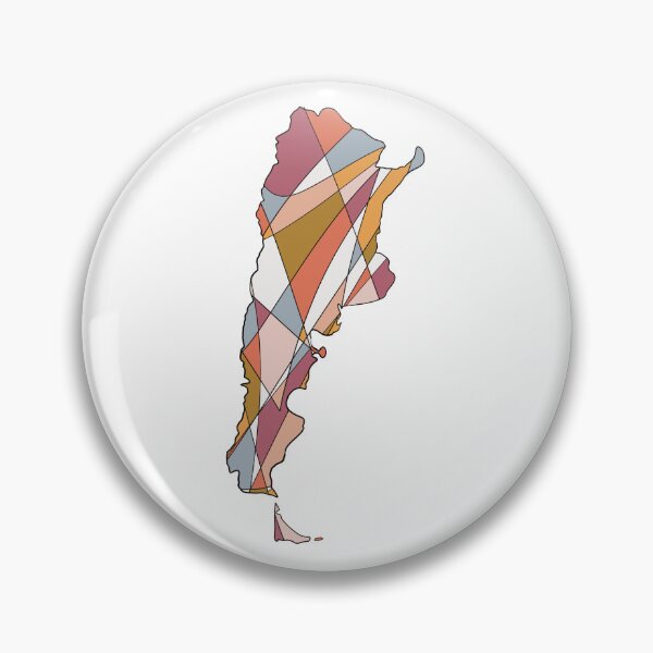 Item preview, Beige & Blue Shard Argentina Map - Colourful Provinces Line Art designed and sold by iampaulmorris.