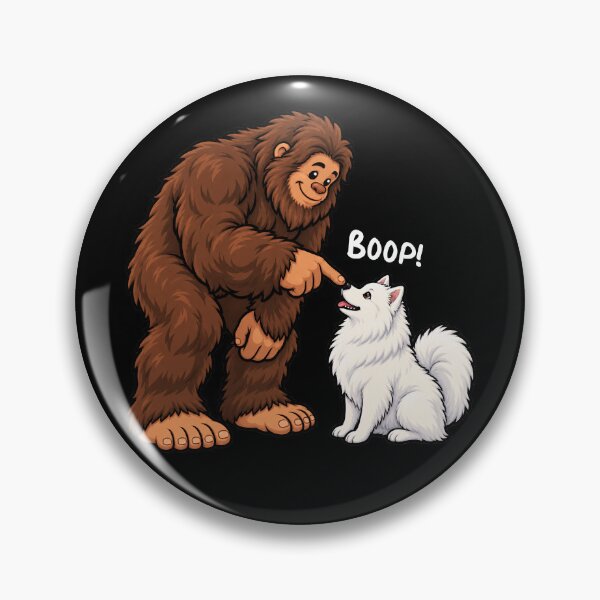 Item preview, Bigfoot and American Eskimo Boop Fun Design Sasquatch designed and sold by rafaeltto.