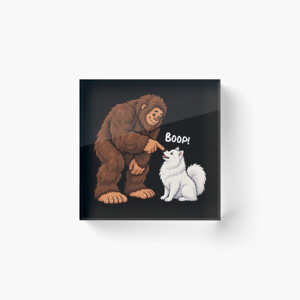 Item preview, Bigfoot and American Eskimo Boop Fun Design Sasquatch designed and sold by rafaeltto.