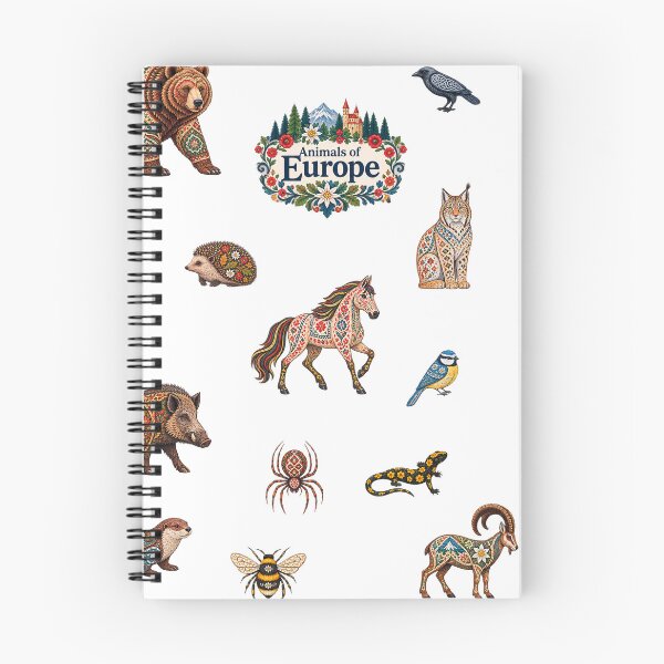 Item preview, Animals of Europe – colorful art sticker sheet designed and sold by sabantha.