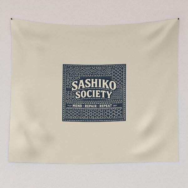 Item preview, Sashiko Society Japanese Textile Repair Vintage designed and sold by KakangMudi.
