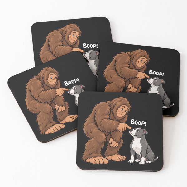 Item preview, Bigfoot and American Staffordshire Terrier Boop Fun Design Sasquatch designed and sold by rafaeltto.