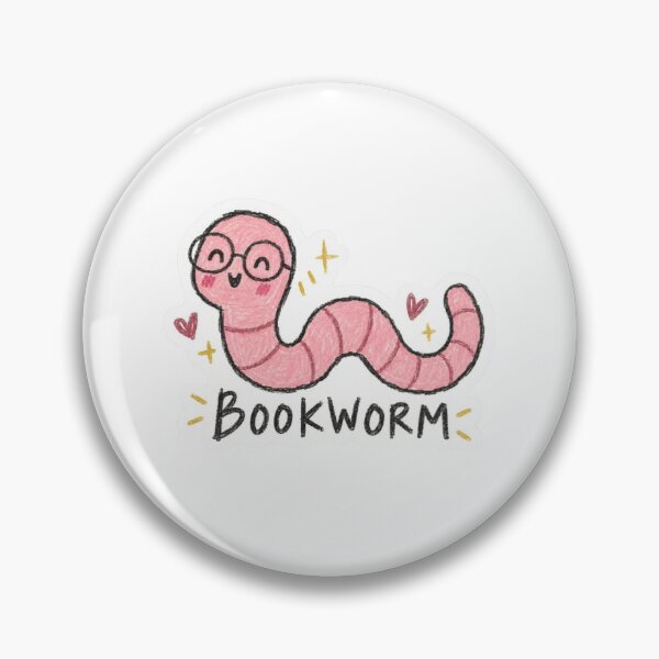 Item preview, Cute Bookworm – Book Lover Reading Sticker Design designed and sold by commonroomuk.