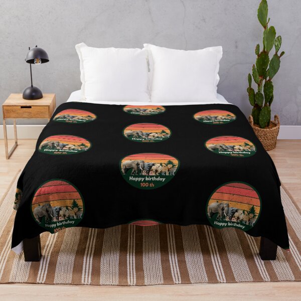 Item preview, Big Five Safari Sunset 100th Birthday - African Wildlife Retro Design designed and sold by Weather gifts .
