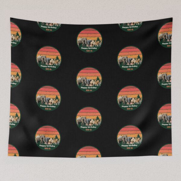 Item preview, Big Five Safari Sunset 100th Birthday - African Wildlife Retro Design designed and sold by Weather gifts .
