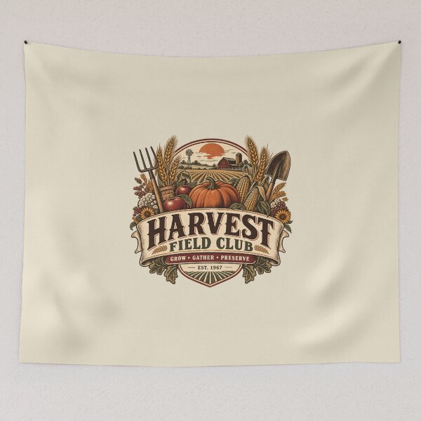 Aperçu de l'œuvre Harvest Field Club Vintage Farm Harvest Emblem créée et vendue par KakangMudi.