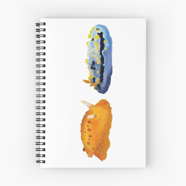 Item preview, Nudibranch duo - orange and blue sea slug designed and sold by Poulpimousse.