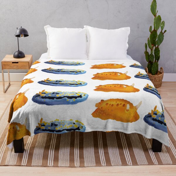 Item preview, Nudibranch duo - orange and blue sea slug designed and sold by Poulpimousse.