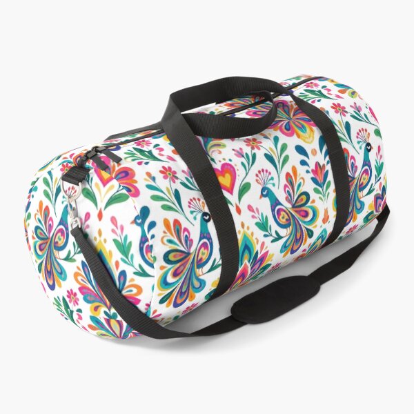 Item preview, Colorful Peacock Folk Art Pattern – Boho Psychedelic Floral Design designed and sold by Adela80.