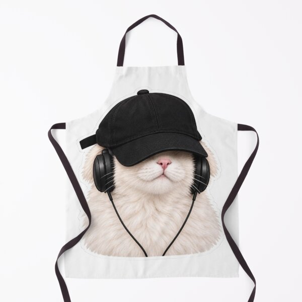 Item preview, Cool Cat Wearing a Cap and Headphones designed and sold by Snurly.