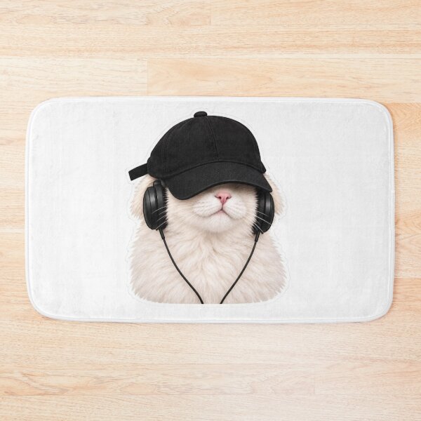 Item preview, Cool Cat Wearing a Cap and Headphones designed and sold by Snurly.