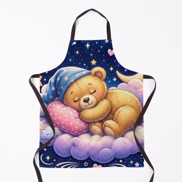 Item preview, Sweet Dreams Teddy Bear – Cute Kawaii Bear Under the Moon & Stars designed and sold by MoodLay.