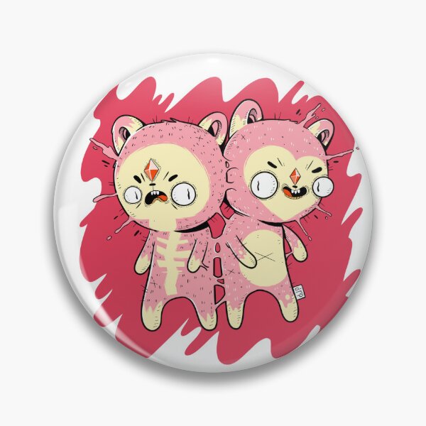 Item preview, Cute Pink Twins Kawaii Character Art designed and sold by DRP-art.