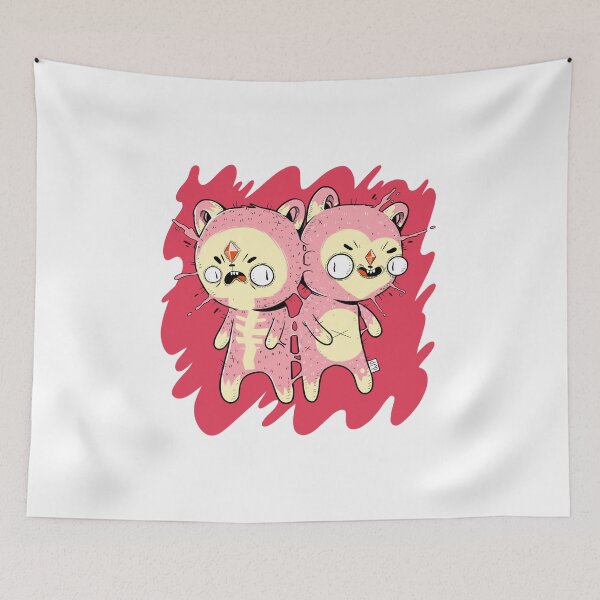 Item preview, Cute Pink Twins Kawaii Character Art designed and sold by DRP-art.