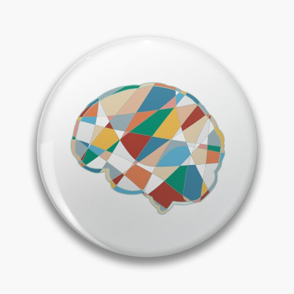 Item preview, Multicolour Brain - Abstract Anatomy Mosaic Art designed and sold by iampaulmorris.