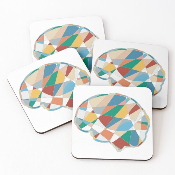 Item preview, Multicolour Brain - Abstract Anatomy Mosaic Art designed and sold by iampaulmorris.