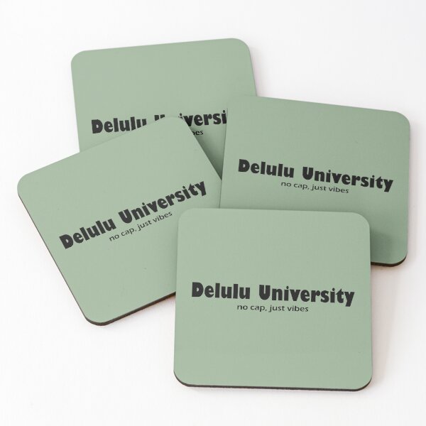 Item preview, Delulu University No Cap Just Vibes Typography designed and sold by littlepiptales.