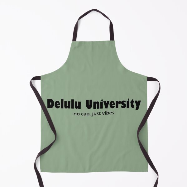 Item preview, Delulu University No Cap Just Vibes Typography designed and sold by littlepiptales.