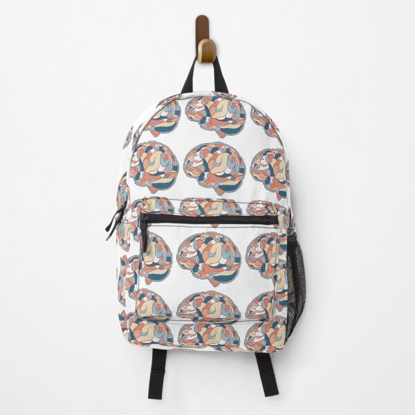 Item preview, Peach & Blue Brain - Abstract Anatomy Mosaic Art designed and sold by iampaulmorris.