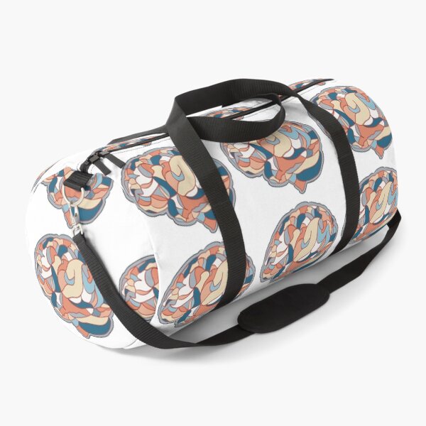 Item preview, Peach & Blue Brain - Abstract Anatomy Mosaic Art designed and sold by iampaulmorris.