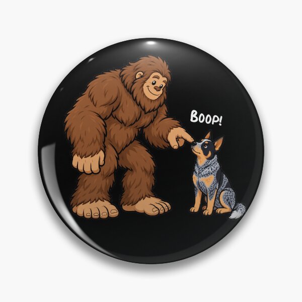 Item preview, Bigfoot and Australian Cattle Boop Fun Design Sasquatch designed and sold by rafaeltto.