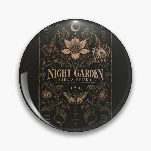 Artikelvorschau, Night Garden Field Study Vintage Botanical Moth entworfen und verkauft von KakangMudi.