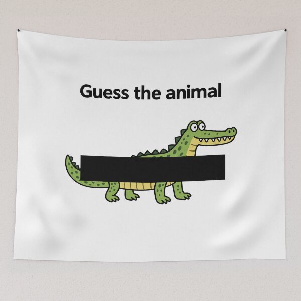 Item preview, Guess the Animal Funny Crocodile Puzzle designed and sold by MonkiFlipp.