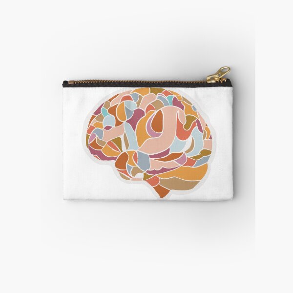 Item preview, Orange & Pink Brain - Abstract Anatomy Mosaic Art designed and sold by iampaulmorris.