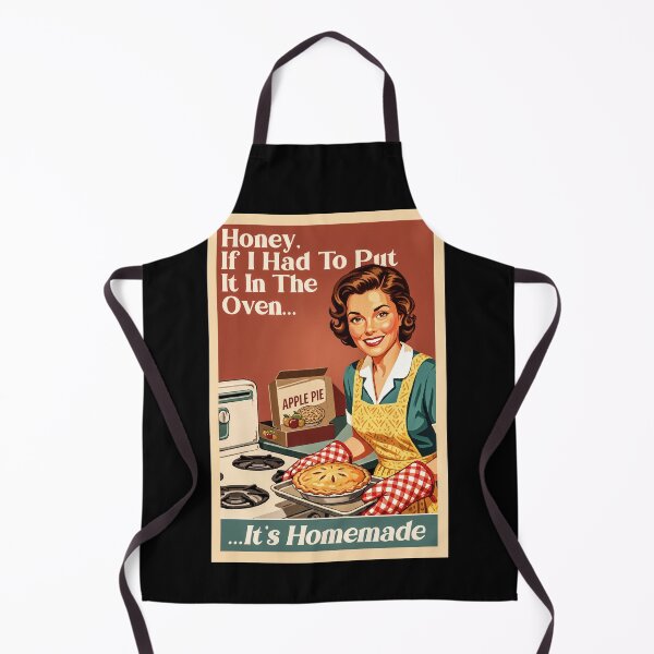 Item preview, 1950s Retro Kitchen Art Decor Print - Housewife and Oven designed and sold by Nerd Shizzle.