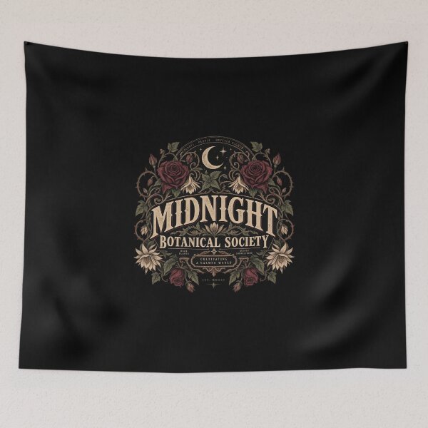 Item preview, Midnight Botanical Society Vintage Botanical Emblem designed and sold by KakangMudi.