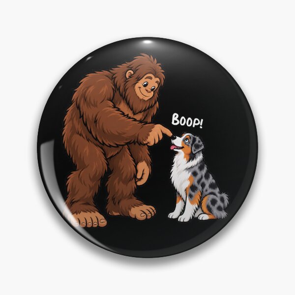 Item preview, Bigfoot and Australian Shepherd Boop Fun Design Sasquatch designed and sold by rafaeltto.