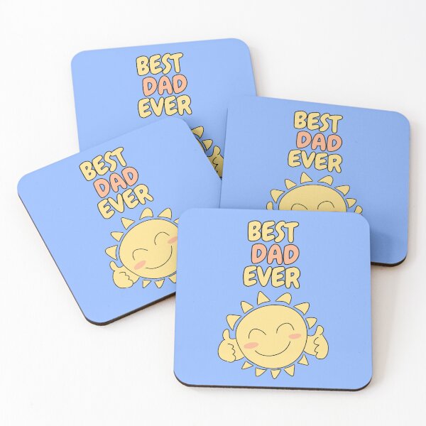 Item preview, BEST DAD EVER Cute Sun Pastel Blue designed and sold by HugSomeNettles.