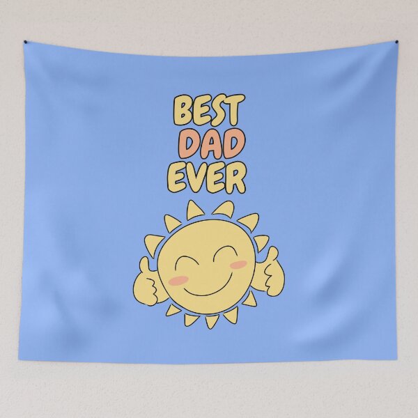 Item preview, BEST DAD EVER Cute Sun Pastel Blue designed and sold by HugSomeNettles.