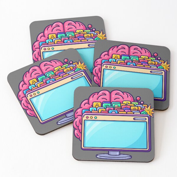 Item preview, Digital Brain Computer Sticker – Colorful Tech & Creative Mind designed and sold by RobertArt08.