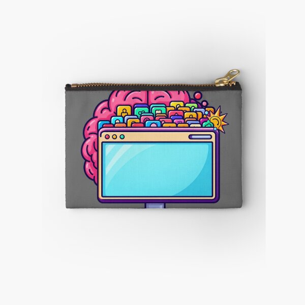 Item preview, Digital Brain Computer Sticker – Colorful Tech & Creative Mind designed and sold by RobertArt08.