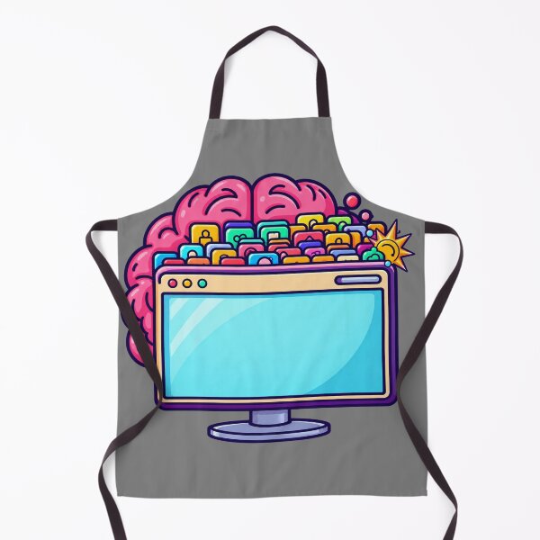 Item preview, Digital Brain Computer Sticker – Colorful Tech & Creative Mind designed and sold by RobertArt08.