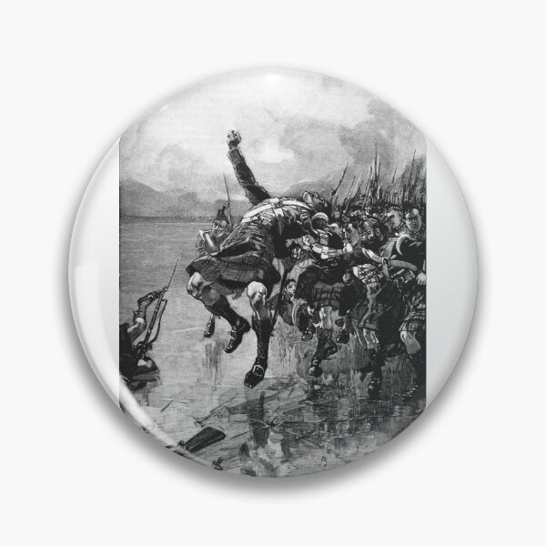 Item preview, Vintage Battle Scene Scottish Highlanders Engraving designed and sold by Antique Science Press.