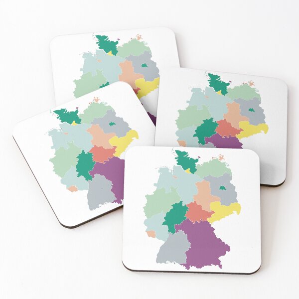 Item preview, Teal & Purple States Germany Map - Colourful States Line Art designed and sold by iampaulmorris.