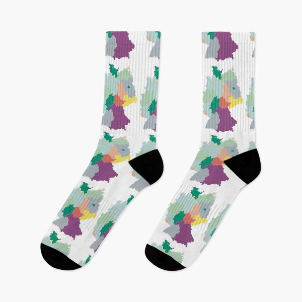 Item preview, Teal & Purple States Germany Map - Colourful States Line Art designed and sold by iampaulmorris.