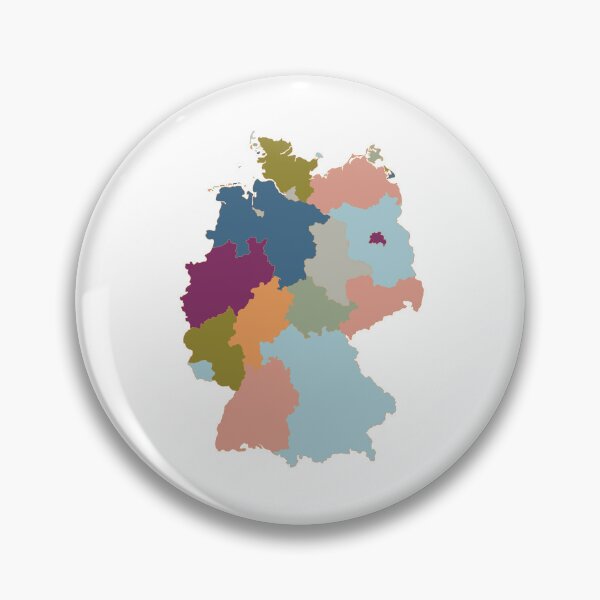 Item preview, Muted Germany Map - Colourful States Line Art designed and sold by iampaulmorris.
