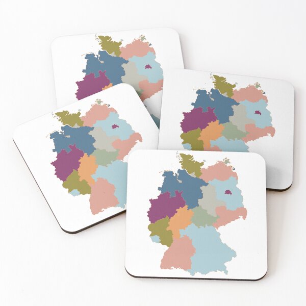 Item preview, Muted Germany Map - Colourful States Line Art designed and sold by iampaulmorris.