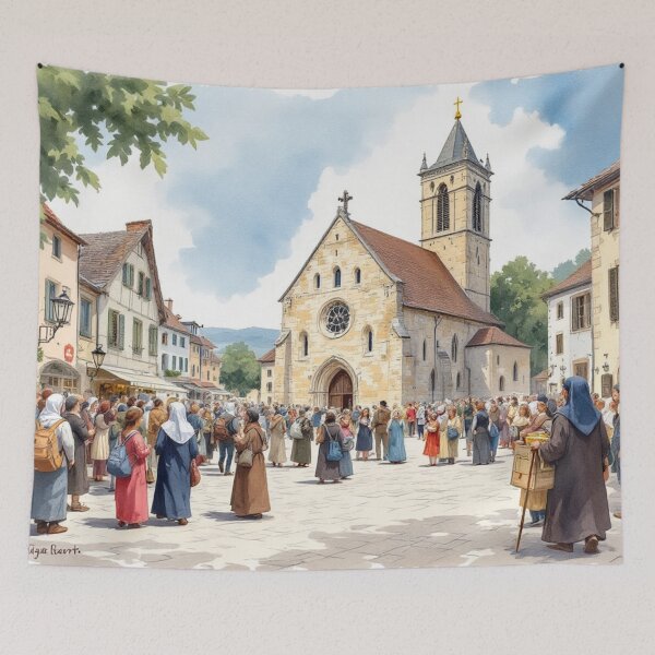 Item preview, Pilgrim preparing to depart for Santiago de Compostela (Middle Ages) designed and sold by jefboutique6150.