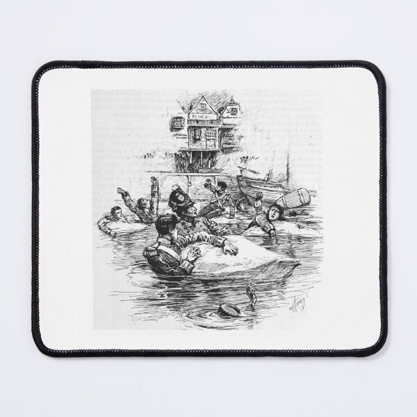 Item preview, Vintage Shipwreck Survivors Antique Engraving Art designed and sold by Antique Science Press.
