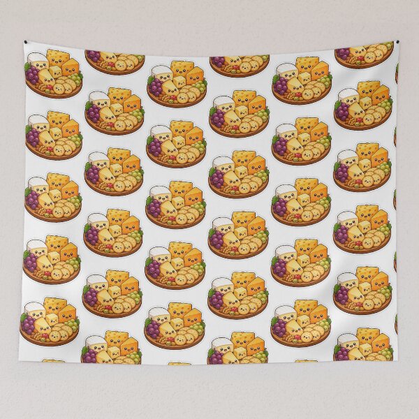 Aperçu de l'œuvre Plateau à fromages en cadeau - Mignon Kawaii créée et vendue par RedRubyBubble.