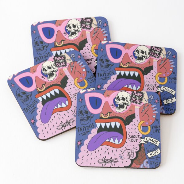 Item preview, Beard‑Riot Doodlewave: The Pink‑Beard Gremlin Running Full Punk‑Lore Voltage designed and sold by Print Fiction.