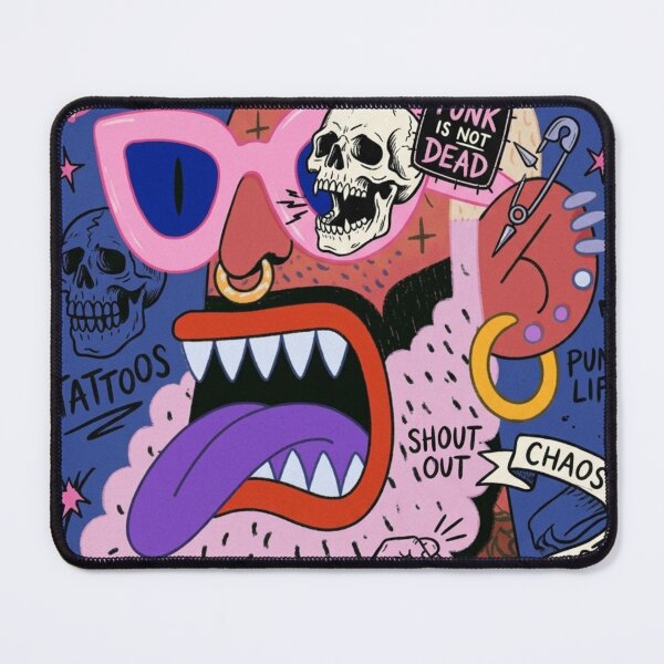 Item preview, Beard‑Riot Doodlewave: The Pink‑Beard Gremlin Running Full Punk‑Lore Voltage designed and sold by Print Fiction.