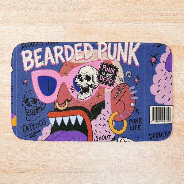 Item preview, Beard‑Riot Doodlewave: The Pink‑Beard Gremlin Running Full Punk‑Lore Voltage designed and sold by Print Fiction.