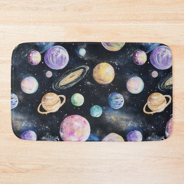 Item preview, Watercolor Planets and Galaxy Space Pattern designed and sold by ArtistUpsale.