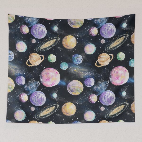 Item preview, Watercolor Planets and Galaxy Space Pattern designed and sold by ArtistUpsale.